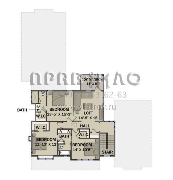 Проект двухэтажного дома с гаражом на три и более машин в современном стиле S5-309 (3571-00018)