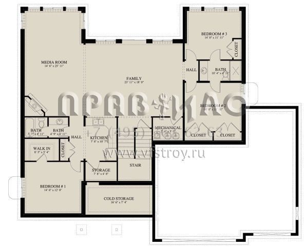 Проект двухэтажного дома с гаражом на три и более машин в скандинавском стиле S5-271 (2802-00045)