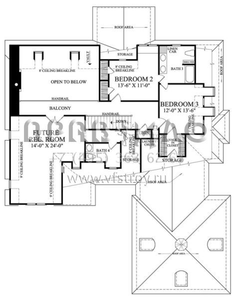 Проект двухэтажного дома с гаражом на две машины в стиле Готика S5-298 (7922-00095)