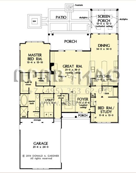 Проект двухэтажного дома с гаражом на две машины в стиле Ранчо S5-257 (2865-00322)