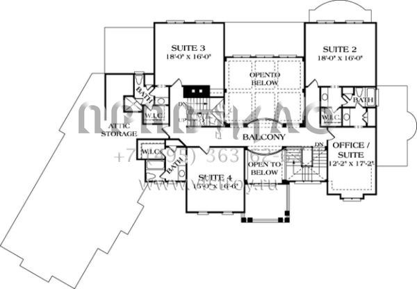 Проект двухэтажного дома с гаражом на три и более машин в современном стиле S5-666 (3323-00505)
