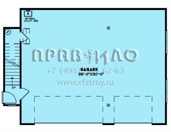 Проект двухэтажного дома с гаражом на три и более машин в американском стиле S5-320 (8318-00231)
