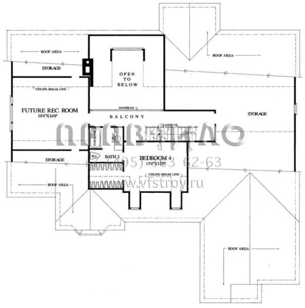 Проект двухэтажного дома с гаражом на две машины в стиле Ранчо S5-311 (7922-00125)