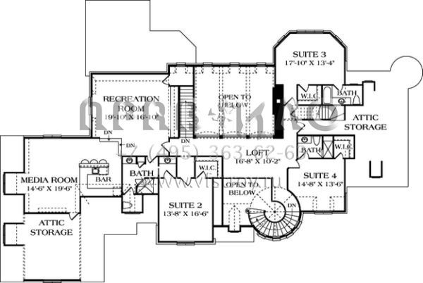 Проект двухэтажного дома с гаражом на три и более машин в современном стиле S5-591 (3323-00536)