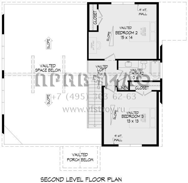 Проект двухэтажного дома без гаража в американском стиле S5-190 (940-00957)