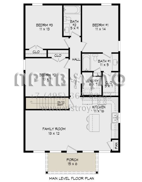 Проект одноэтажного дома с гаражом на две машины в современном стиле S5-112 (940-00832)