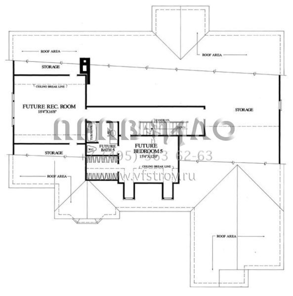 Проект одноэтажного дома с гаражом на две машины в стиле Ранчо S5-262 (7922-00043)