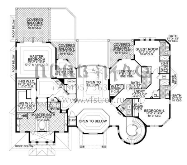 Проект двухэтажного дома с гаражом на три и более машин в современном стиле S5-660 (168-00093)