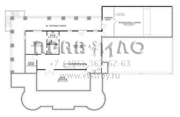 Проект двухэтажного дома с гаражом на три и более машин в современном стиле S5-731 (110-00464)