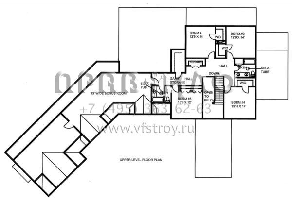 Проект двухэтажного дома с гаражом на три и более машин в скандинавском стиле S5-444 (039-00651)