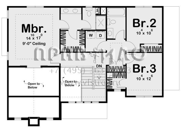 Проект двухэтажного дома с гаражом на две машины в современном стиле S5-168 (963-00483)