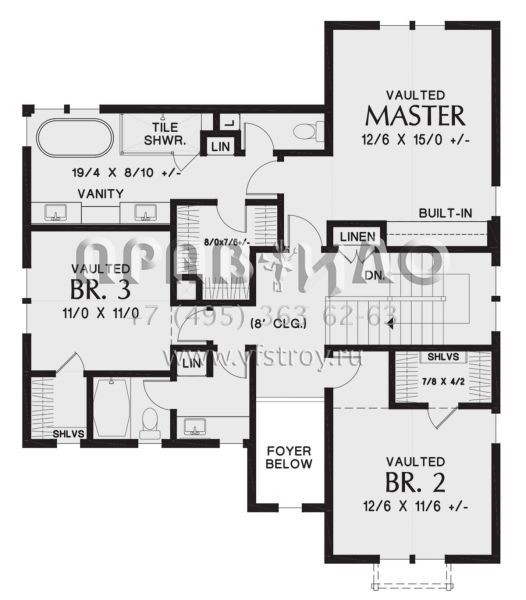 Проект двухэтажного дома с гаражом на две машины в современном стиле S5-227 (2559-00845)