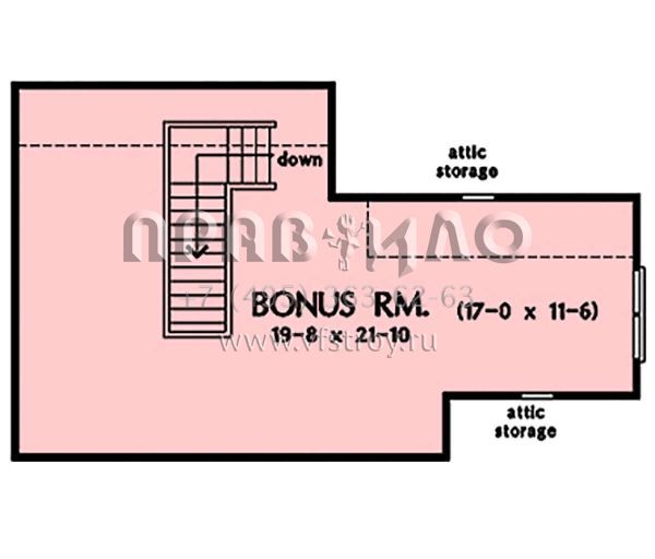 Проект одноэтажного дома с гаражом на две машины в стиле Ранчо S5-178 (2865-00318)