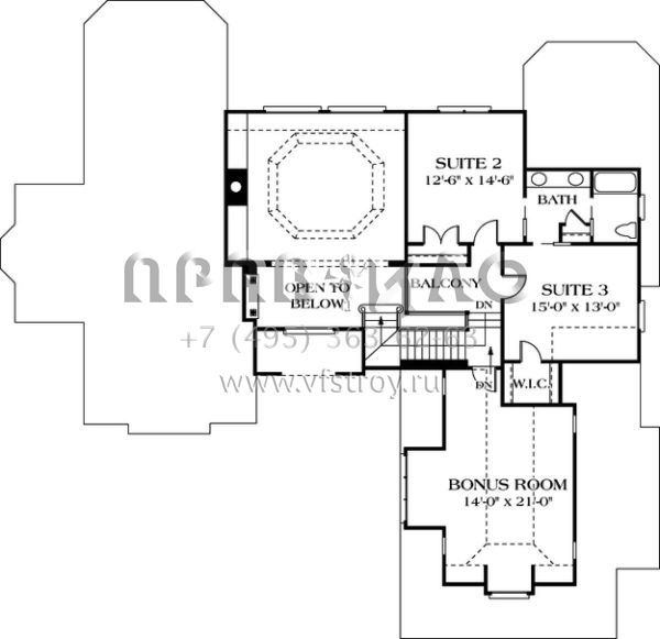 Проект двухэтажного дома с гаражом на две машины в современном стиле S5-478 (3323-00287)