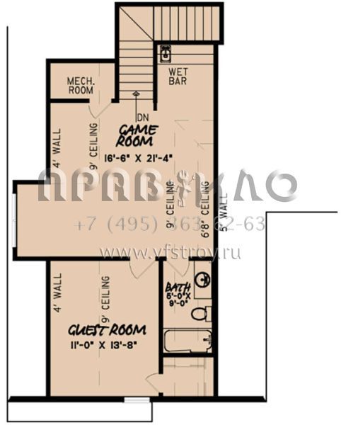 Проект двухэтажного дома с гаражом на три и более машин в английском стиле S5-474 (8318-00088)