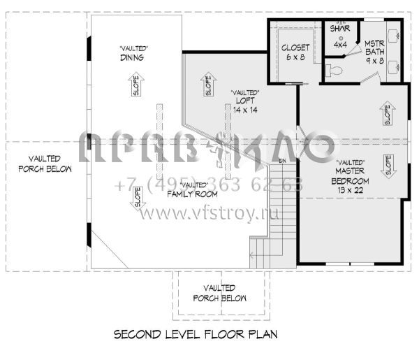 Проект двухэтажного дома с гаражом на одну машину в стиле Шале S5-178 (940-00836)