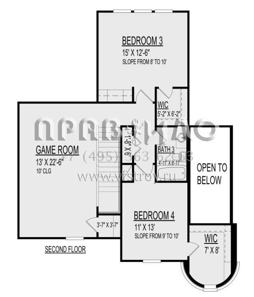 Проект двухэтажного дома с гаражом на три и более машин в английском стиле S5-303 (9300-00074)