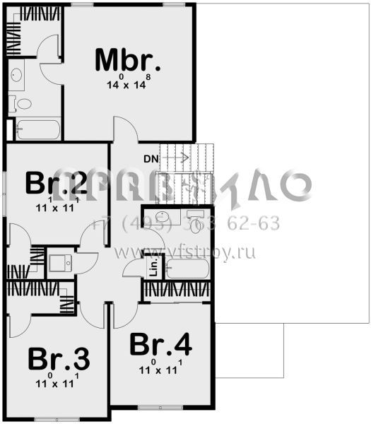 Проект двухэтажного дома с гаражом на две машины в современном стиле S5-192 (963-00331)