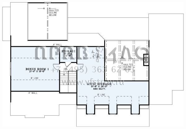 Проект одноэтажного дома с гаражом на две машины в стиле Ранчо S5-234 (110-01111)