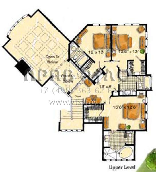 Проект двухэтажного дома с гаражом на три и более машин в стиле Шале S5-546 (1907-00016)