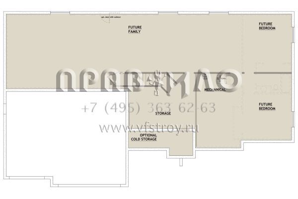 Проект одноэтажного дома с гаражом на три и более машин в американском стиле S5-193 (8768-00123)