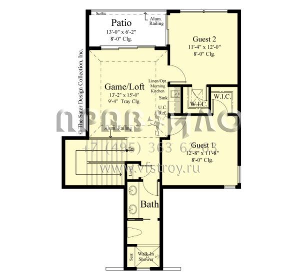 Проект двухэтажного дома с гаражом на две машины в американском стиле S5-192 (8436-00114)