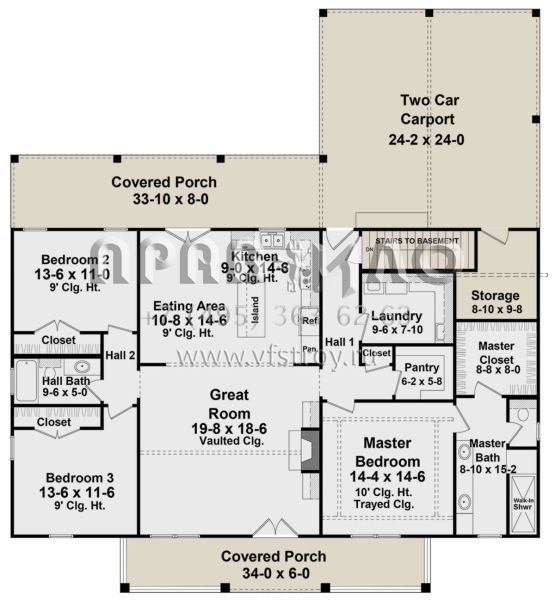 Проект одноэтажного дома с гаражом на две машины в современном стиле S5-170 (348-00291)
