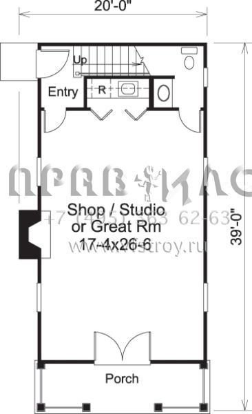 Проект двухэтажного дома без гаража в современном стиле S5-105 (5633-00184)