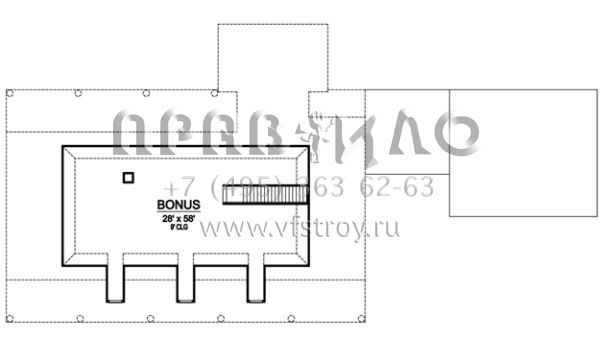 Проект одноэтажного дома с гаражом на три и более машин в стиле Ранчо S5-297 (5445-00062)
