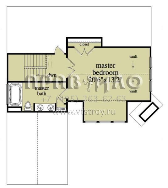 Проект двухэтажного дома без гаража в стиле Ранчо S5-279 (957-00033)