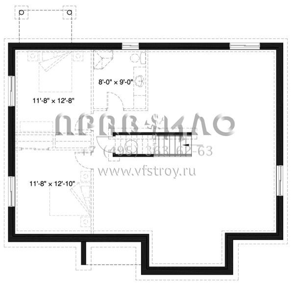 Проект одноэтажного дома без гаража в американском стиле S5-125 (034-01135)
