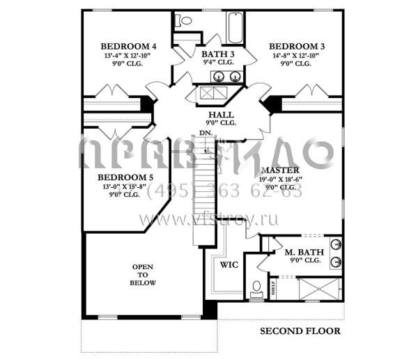Проект двухэтажного дома с гаражом на две машины в современном стиле S5-287 (3978-00110)