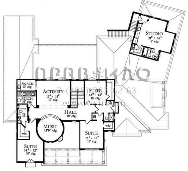 Проект двухэтажного дома с гаражом на три и более машин в современном стиле S5-603 (3978-00006)