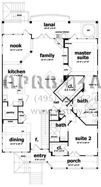 Проект двухэтажного дома с гаражом на две машины в современном стиле S5-324 (028-00005)