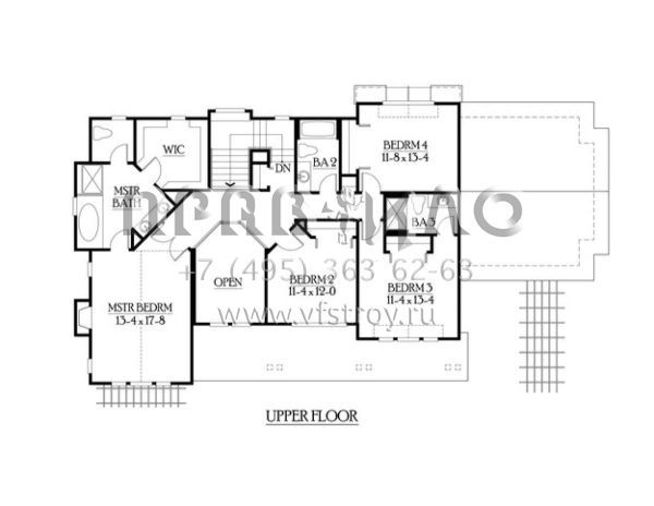 Проект двухэтажного дома с гаражом на три и более машин в современном стиле S5-362 (341-00239)