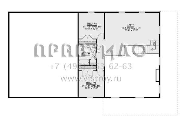 Проект двухэтажного дома с гаражом на две машины в стиле БарнХаус S5-228 (5032-00117)