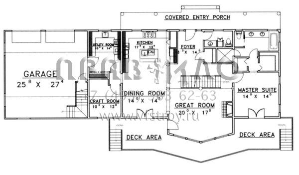 Проект двухэтажного дома с гаражом на две машины в скандинавском стиле S5-294 (039-00376)