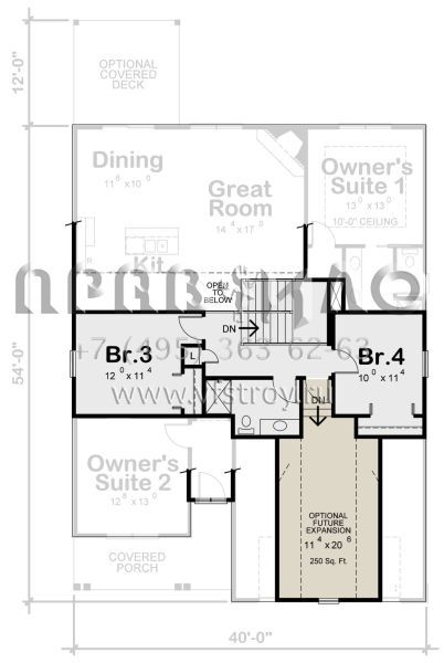 Проект двухэтажного дома с гаражом на две машины в американском стиле S5-185 (402-01682)