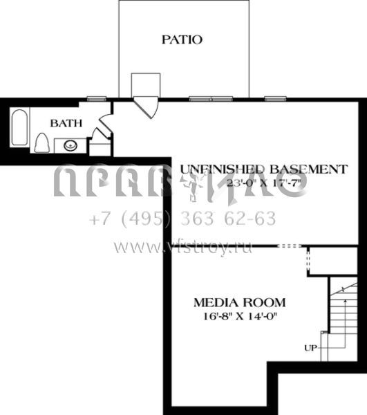 Проект трехэтажного дома с гаражом на две машины в стиле Ранчо S5-322 (3323-00109)