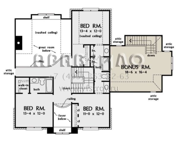 Проект двухэтажного дома с гаражом на две машины в стиле Особняк S5-297 (2865-00083)