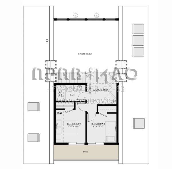 Проект трехэтажного дома без гаража в стиле Дом-шалаш S5-180 (8937-00032)