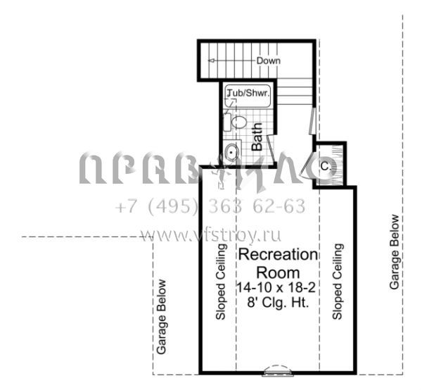 Проект одноэтажного дома с гаражом на две машины в стиле Ранчо S5-279 (348-00162)