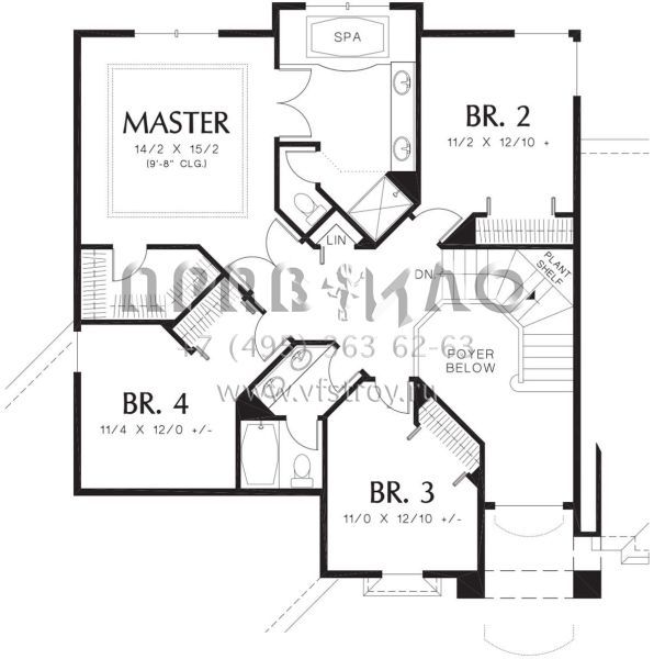 Проект двухэтажного дома с гаражом на три и более машин в прибрежном стиле S5-257 (2559-00293)