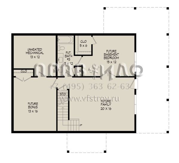 Проект двухэтажного дома без гаража в стиле Шале S5-149 (940-00603)