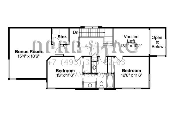 Проект двухэтажного дома с гаражом на две машины в современном стиле S5-142 (035-00666)