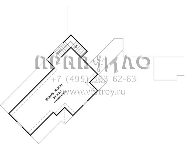 Проект одноэтажного дома с гаражом на три и более машин в американском стиле S5-287 (6082-00047)