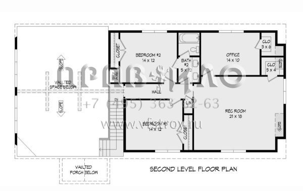 Проект двухэтажного дома с гаражом на две машины в стиле Шале S5-246 (940-00518)