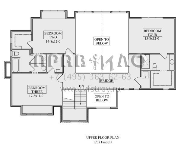 Проект двухэтажного дома с гаражом на три и более машин в американском стиле S5-336 (5631-00221)