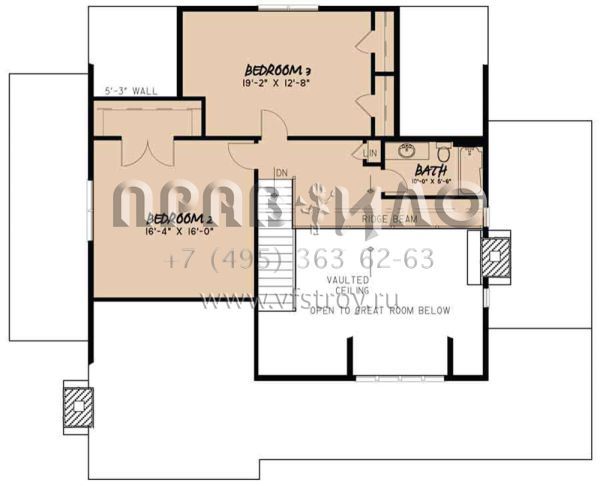 Проект двухэтажного дома без гаража в американском стиле S5-245 (8318-00354)