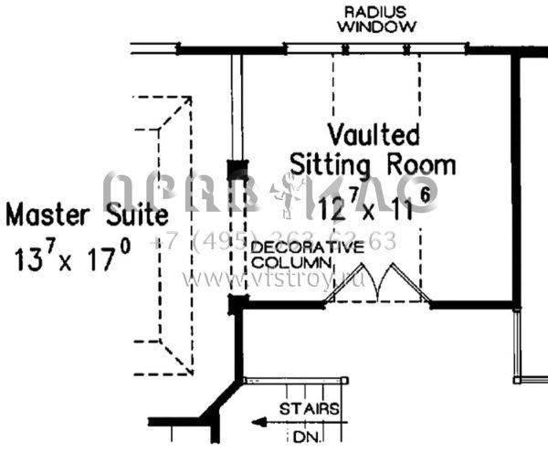 Проект двухэтажного дома с гаражом на две машины в стиле Ранчо S5-218 (8594-00390)